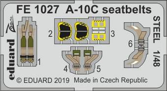 Eduard FE1027 A-10C seatbelts Steel for Italeri 1:48