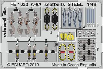 Eduard FE1033 A-6A seatbelts Steel for Hobby Boss 1:48