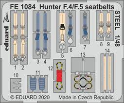 Eduard FE1084 Hunter F.4/F.5 seatbelts Steel for Airfix 1:48