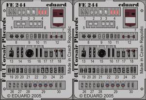 Eduard FE244 F4U-1 Corsair placards 1:48
