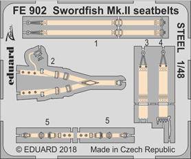 Eduard FE902 Swordfish Mk.II seatbelts Steel for Tamiya 1:48