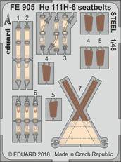 Eduard FE905 HE 111H-6 seatbelts Steel for ICM 1:48