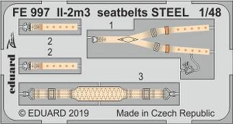 Eduard FE997 II-2m3 seatbelts Steel for Tamiya 1:48