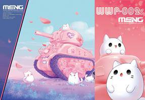MENG WWP-002s M4A1 Sherman (CartoonModel,pink color incl.resin cartoon kitten figurines) 