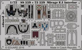 Eduard SS559 Mirage F.1 interior for Special Hobby 1:72