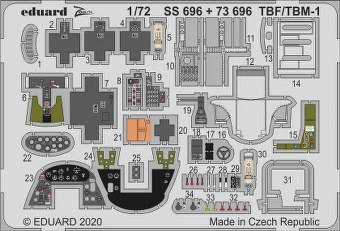 Eduard SS696 TBF/TBM-1 Avenger for Hasegawa 1:72