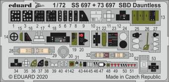 Eduard SS697 SBD Dauntless for Hasegawa 1:72