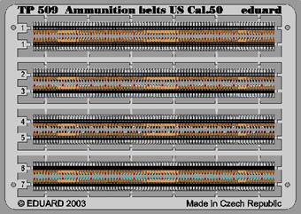 Eduard TP509 Ammunition belts US Cal.50, Coloriert. 1:35