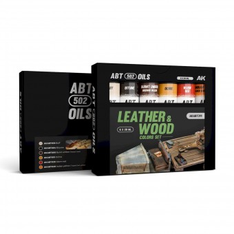 Abteilung 502 AKABT311 LEATHER and WOOD - COLORS SET (6 x 20 ml) - Abteilung 502 Oil paint