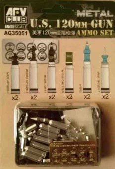 AFV-Club AG35051 US M1A1/M1A2 M256 120mm Ammo set 1:35