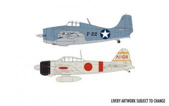 Airfix A50184 Grumman F-4F4 Wildcat & Mitsubishi Zero Dogfight Double 1:72
