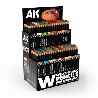 AK Interactive AK EXP PENCILS FULL Weathering Pencils Display