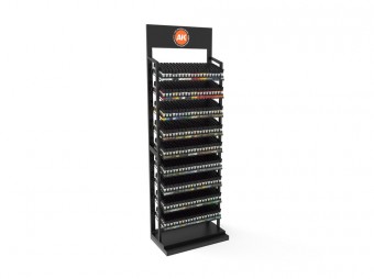 AK Interactive AK EXP0012 REAL COLORS 17ml AK MODULAR DISPLAY (26 Standard Colors + 24 Civil Colors + 130 Military Colors + New Rack Included)
