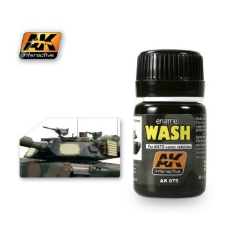 AK Interactive AK075 WASH FOR NATO VEHICLES  - Weathering Products (35 ml)