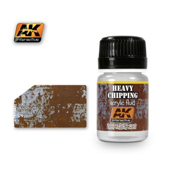 AK Interactive AK089 HEAVY CHIPPING EFFECTS ACRYLIC FLUID - Weathering Products (35 ml)