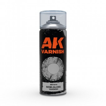 AK Interactive AK1014 Semi-Gloss varnish - Spray 400ml (Includes 2 nozzles)