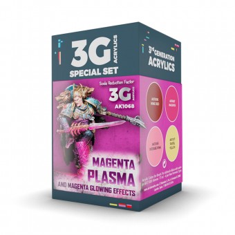 AK Interactive AK1068 WARGAME COLOR SET. MAGENTA PLASMA AND GLOWING EFFE