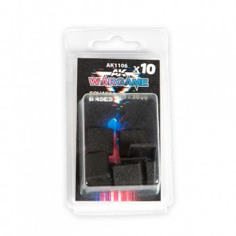 AK Interactive AK1106 PLASTIC WARGAME BASES. SQUARE BASE 20x20mm