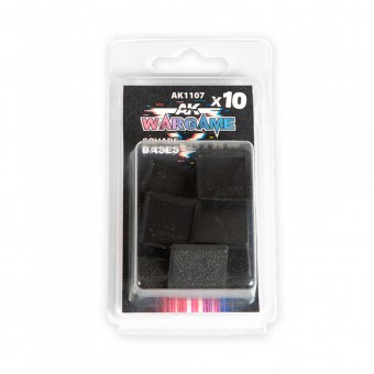 AK Interactive AK1107 PLASTIC WARGAME BASES. SQUARE BASE 25x25mm