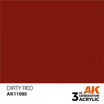 AK Interactive AK11095 Dirty Red 17ml