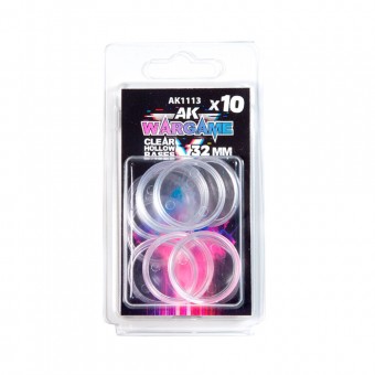 AK Interactive AK1113 CLEAR HOLLOW BASE 32mm - 10 units