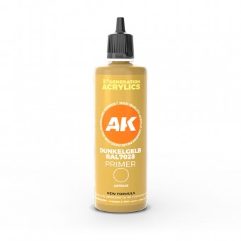 AK Interactive AK11245 Dunkelgelb RAL 7028 dark yellow surface Primer 100 ml 3GEN