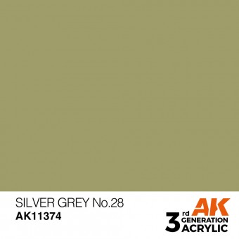 AK Interactive AK11374 Silver Grey No.28