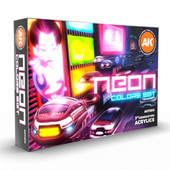 AK Interactive AK11610 NEON COLORS SET
