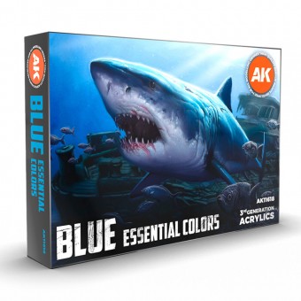 AK Interactive AK11618 BLUE ESSENTIAL COLORS 3GEN SET