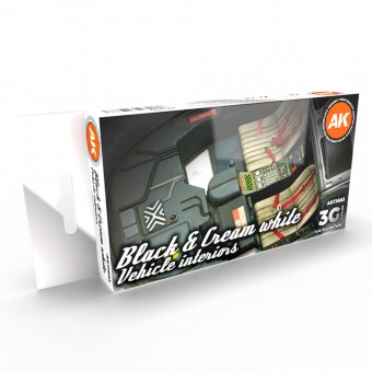 AK Interactive AK11683 BLACK INTERIOR AND CREAM WHITE
