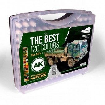 AK Interactive AK11705 3G PLASTIC BRIEFCASE 120 AFV COLORS
