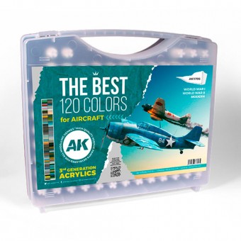 AK Interactive AK11706 3G PLASTIC BRIEFCASE 120 AIRCRAFT COLORS