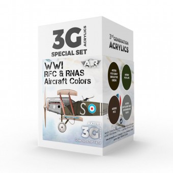 AK Interactive AK11711 WWI RFC & RNAS. British Aircraft Colors SET 3G