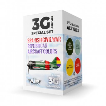 AK Interactive AK11713 Spanish Civil War. Republican Aircraft Colors SET