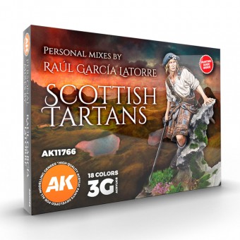 AK Interactive AK11766 SCOTTISH TARTANS - SIGNATURE SET BY RAUL GARCIA LATORRE