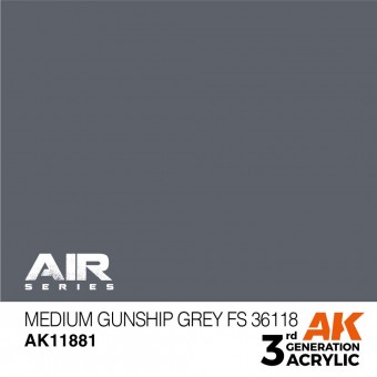 AK Interactive AK11881 Medium Gunship Grey FS 36118