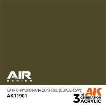 AK Interactive AK11901 IJA #7 Ohryuko Nana Go Shoku (Olive Brown)