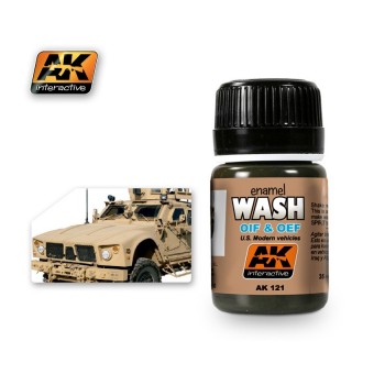 AK Interactive AK121 WASH FOR OIF & OEF - US VEHICLES  - Weathering Products (35 ml)