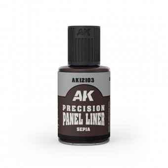 AK Interactive AK12103 PRECISION PANELINER- SEPIA 30ml