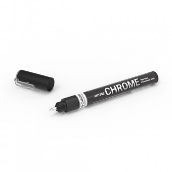 AK Interactive AK1302 METALLIC LIQUID MARKER - CHROME