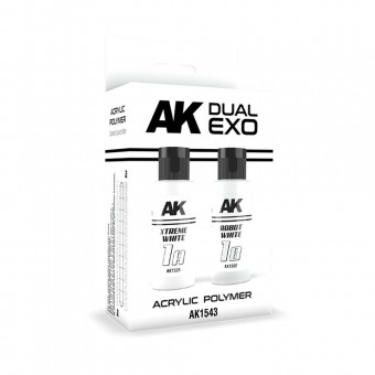 AK Interactive AK1543 XTREME WHITE & ROBOT WHITE DUAL EXO Set 1