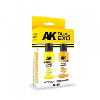 AK Interactive AK1545 POWER YELLOW & FUSION ORANGE DUAL EXO Set 3