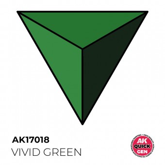 AK Interactive AK17018 VIVID GREEN 18 ml - QUICK GEN