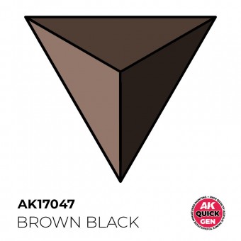 AK Interactive AK17047 BROWN BLACK 18 ml - QUICK GEN