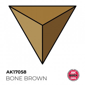 AK Interactive AK17058 BONE BROWN 18 ml - QUICK GEN