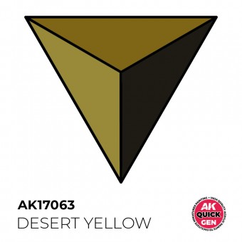 AK Interactive AK17063 DESERT YELLOW 18 ml - QUICK GEN