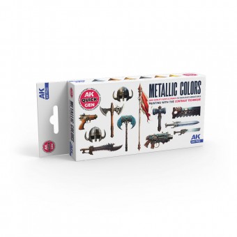 AK Interactive AK17522 METALLICS (QUICK GEN SET)