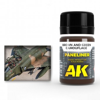 AK Interactive AK2071 Paneliner for brown and green camouflage 35ml