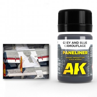 AK Interactive AK2072 Paneliner for grey and blue camouflage 35ml