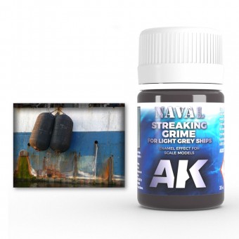 AK Interactive AK305 STREAKING GRIME FOR LIGHT GREY SHIPS